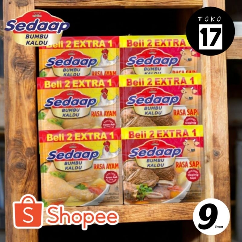 

SEDAAP BUMBU KALDU AYAM DAN SAPI isi 9 Gram Beli 2 Gratis 1 (B2G1)