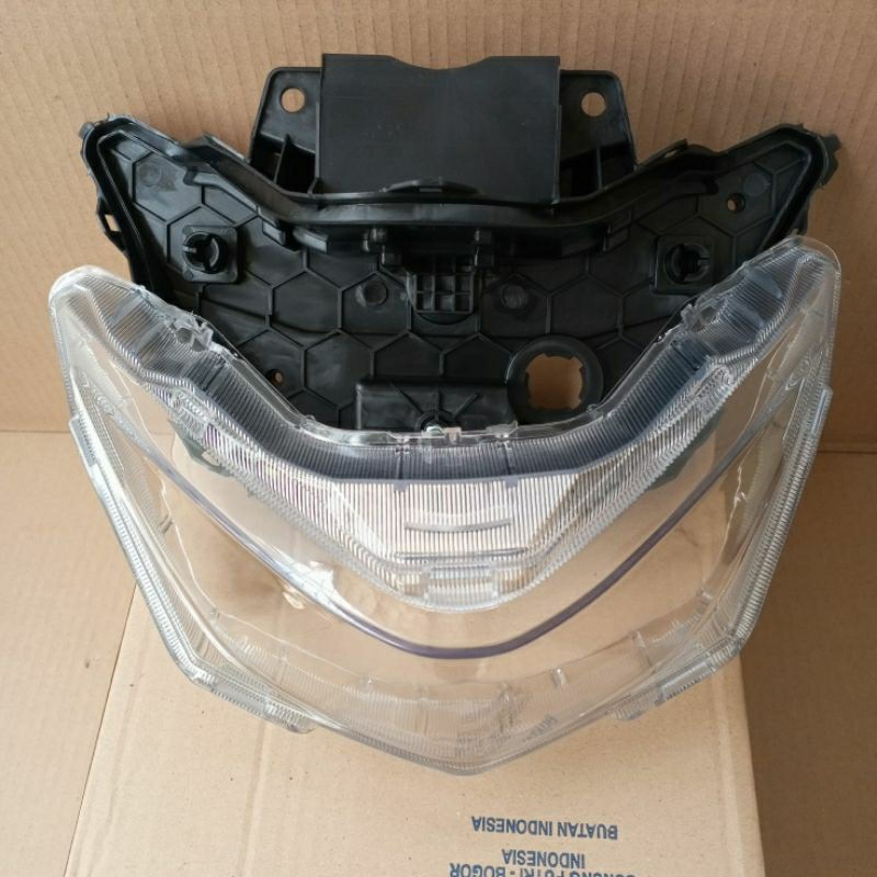 BATOK REFLEKTOR KOSONGAN SET MIKA LAMPU DEPAN BEAT LED NEW DELUXE 2020 2021 2022 2023 CBS STREET K1A