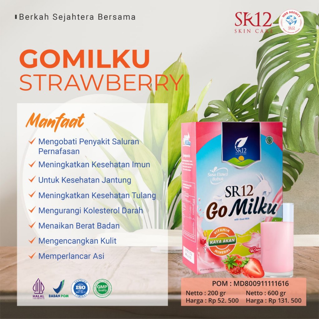 

SR12 Gomilku 200gr / 600gr Go Milku Bubuk Susu Kambing Etawa Halal