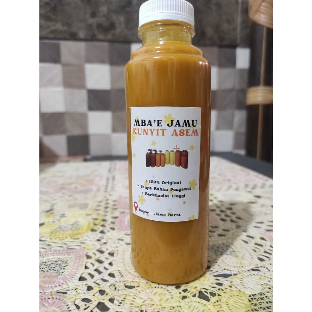 

JAMU KUNYIT ASAM KEMASAN 250Ml | MBAE JAMU | MINUMAN BERKHASIAT DAN BERMANFAAT