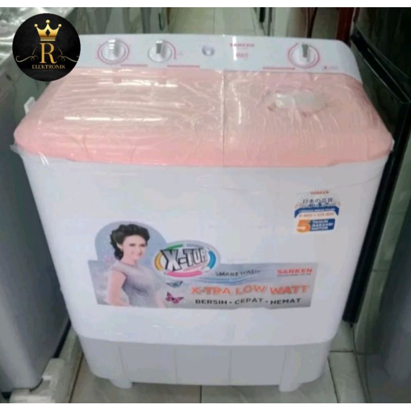 MESIN CUCI 2 TABUNG SANKEN TW-9110-BU / TW9110 LOW WATT