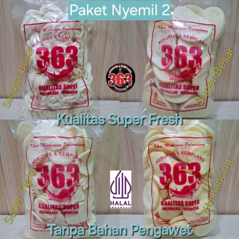 

PAKET Nyemil 2 Kerupuk Kemplang 363 Kualitas Asli Ikan Super Fresh Halal