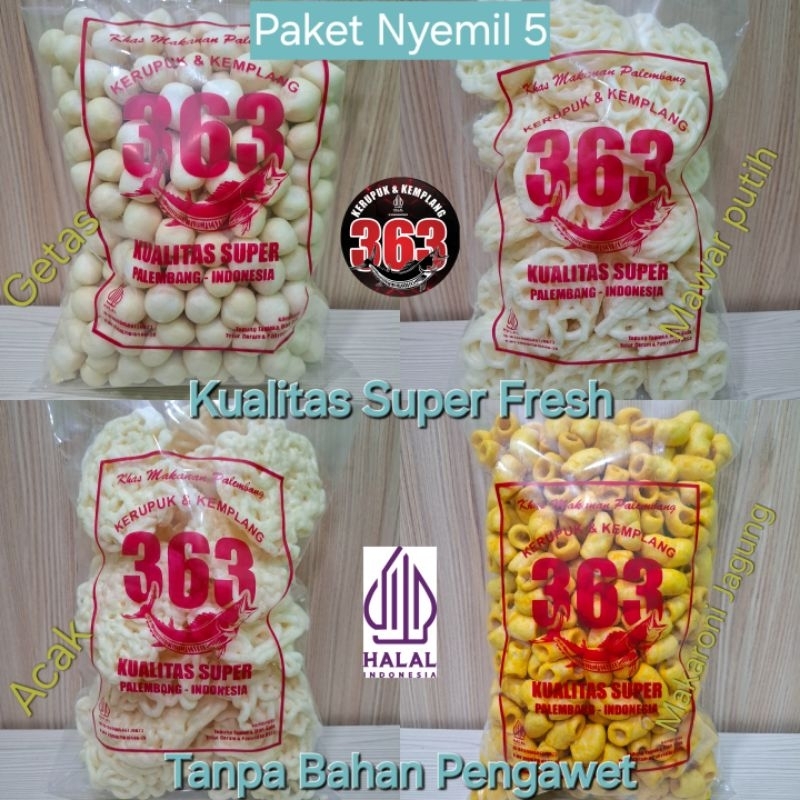 

PAKET Nyemil 5 Kerupuk Kemplang 363 Kualitas Asli Ikan Super Fresh Halal