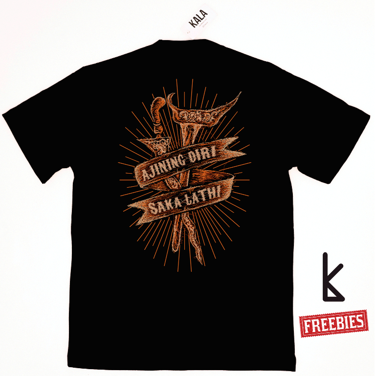 KALA T-Shirt AJINING DIRI SAKA LATHI | Kaos Keris Jawa Lengan Pendek Unisex Distro Javanese Wisdom