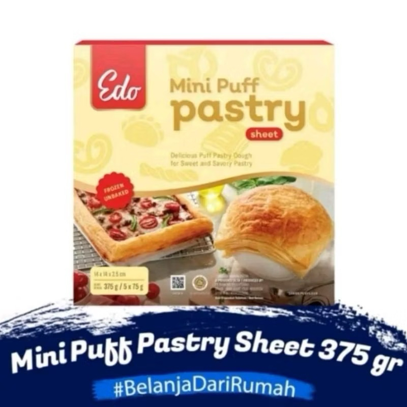 

EDO MINI PUFF PASTRY SHEET 375gr 5lembar HD Management Bekasi