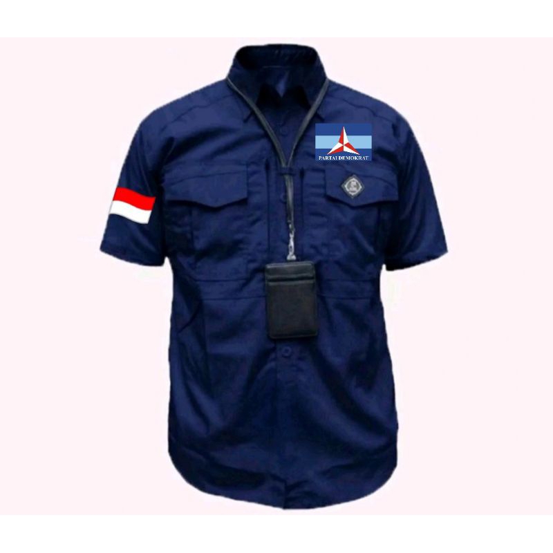 KEMEJA TACTICAL M-TAC PARTAI DEMOKRAT FULL BORDIR KEMEJA TACTICAL M-TAC CUSTOM BORDIR