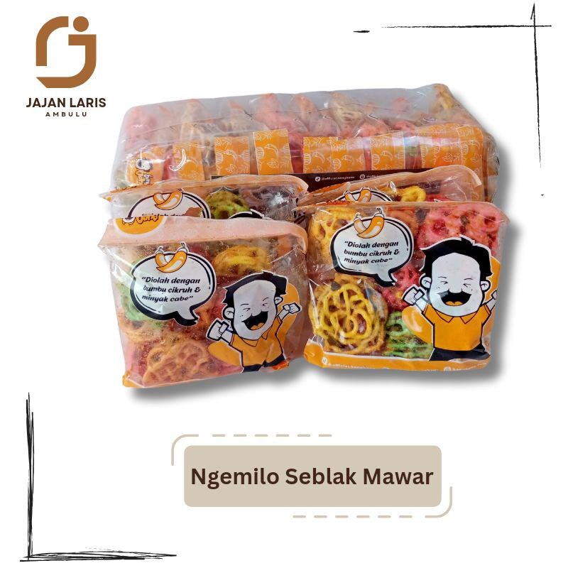 

Ngemilo Seblak Mawar Pedas Daun Jeruk Kemasan Pack Isi 10 Kemasan
