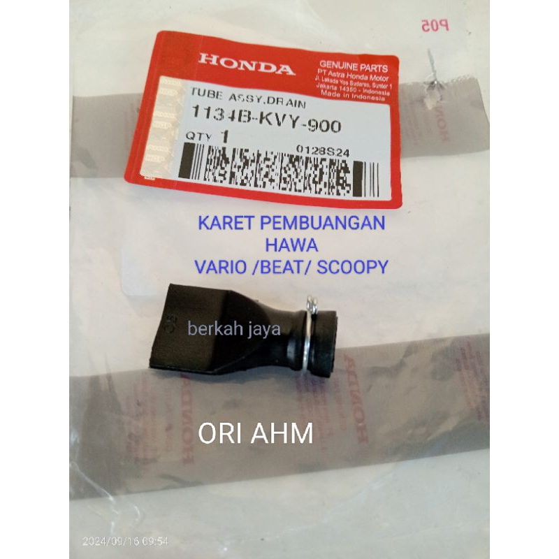 1134B-KVY-900 KARET PEMBUANGAN HAWA BEAT