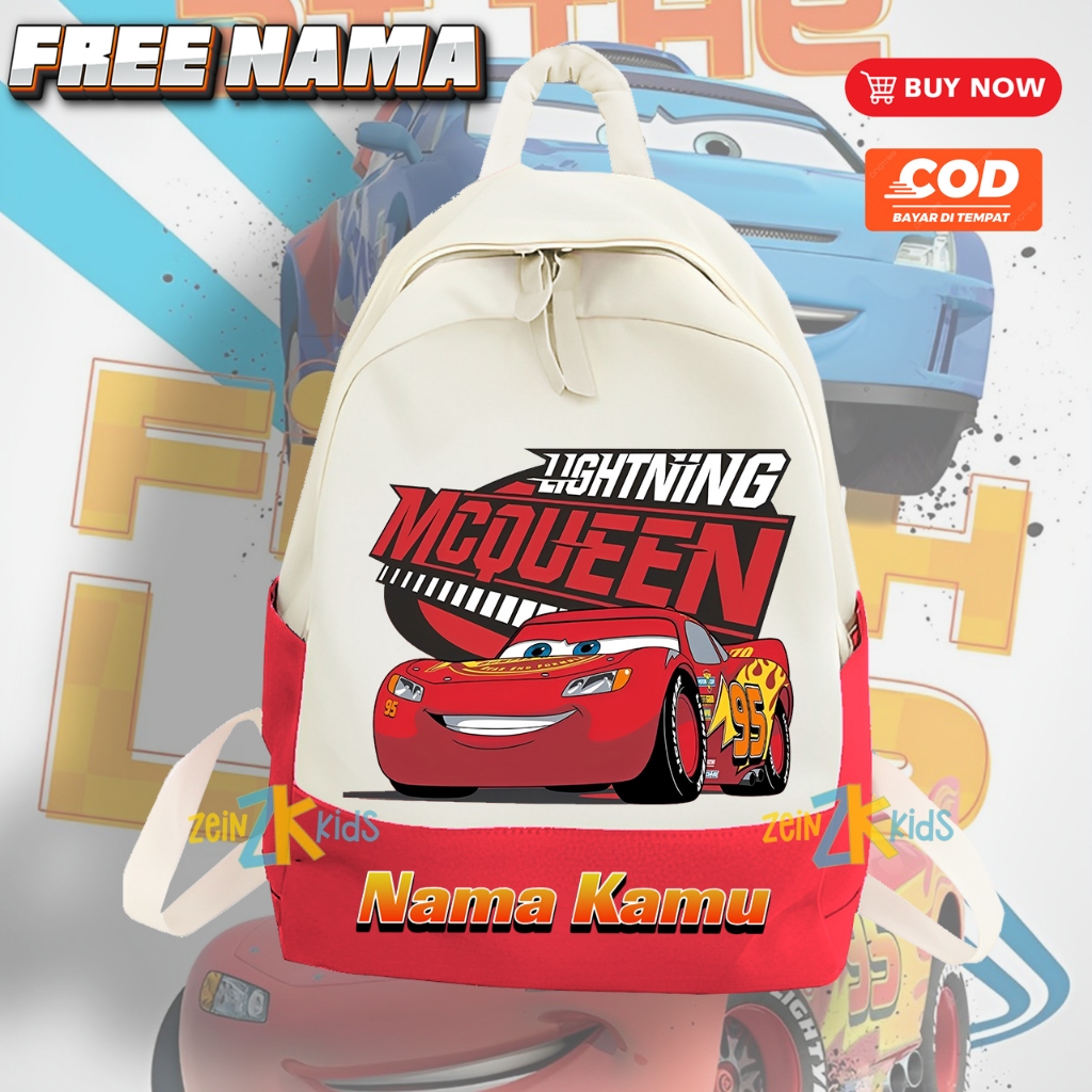 Tas Ransel PAUD TK Lightning Mcqueen / Ransel Anak TK PAUD Lightning Mcqueen