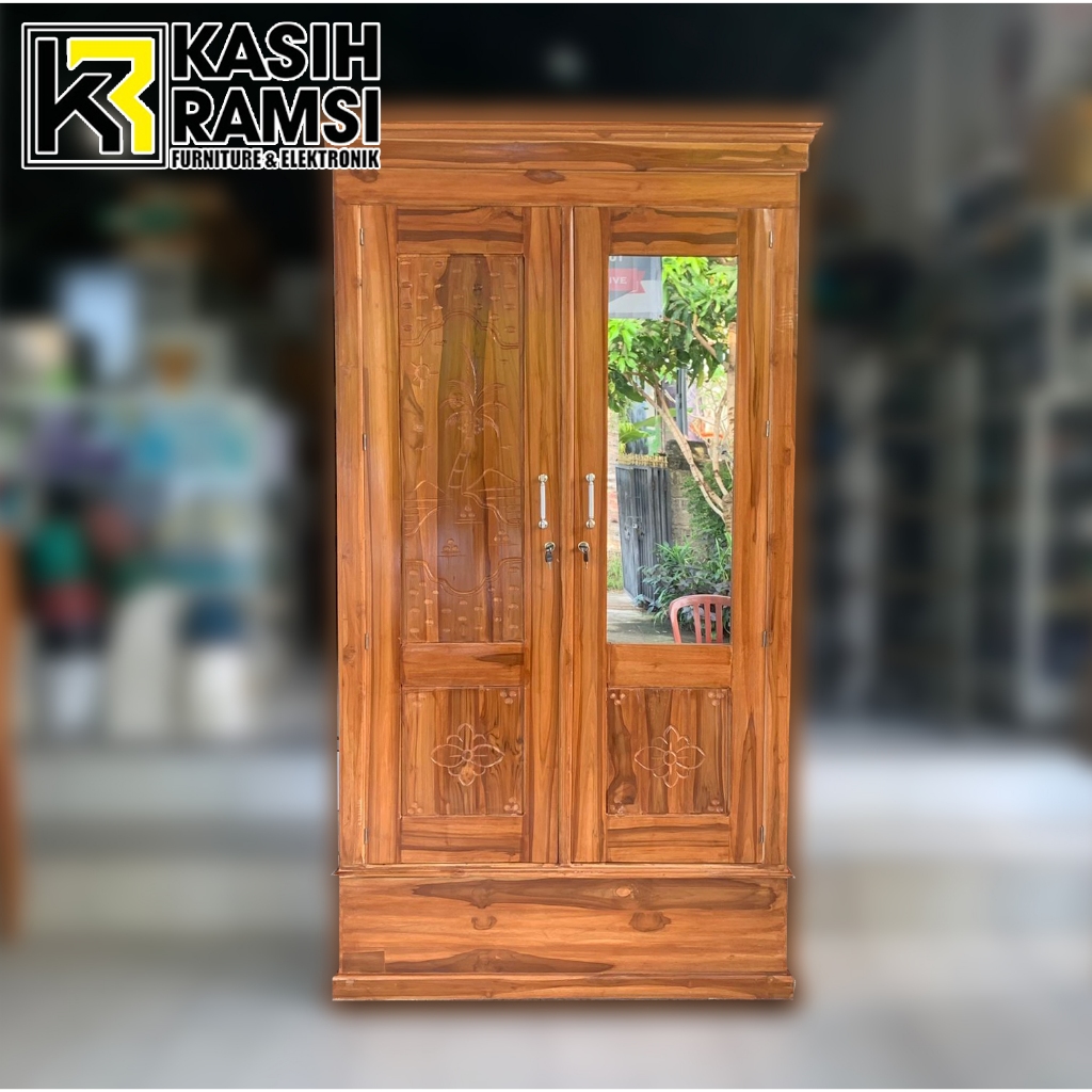 Lemari Jati 2 Pintu