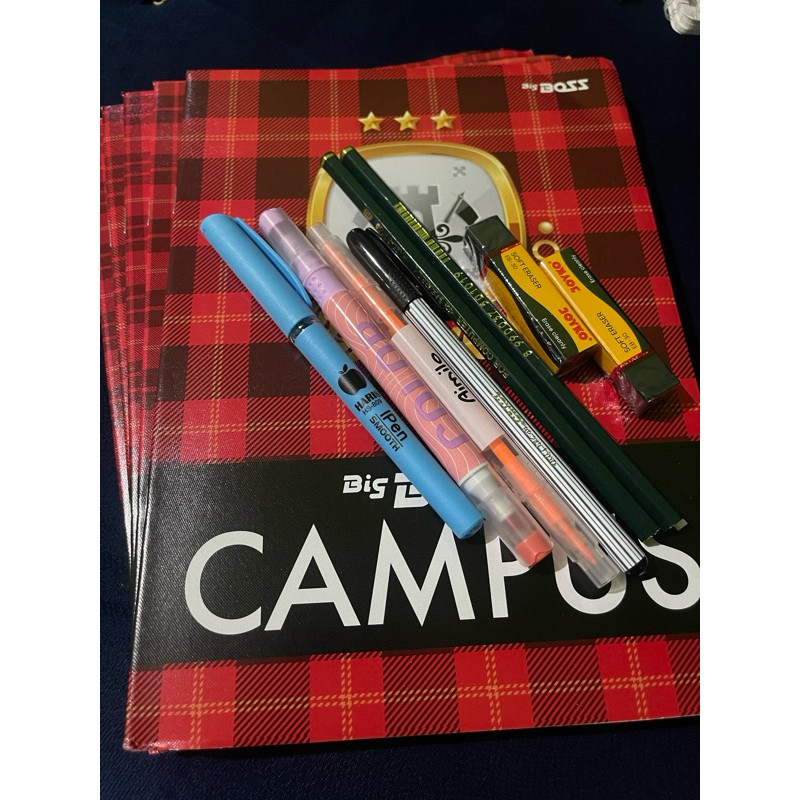 

Paket Buku Tulis/ Big Boss Campus/ Balpen/ Pensil/ Stabilo highlighter