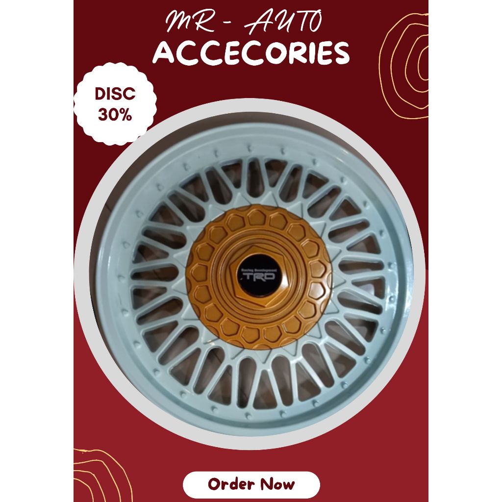 Tutup Dop Velg Mobil Ring 13 - Dop Velg Kaleng Mobil Ring 13 - Dop Velg Mobil Ring 13 - 1 SET DOP RO