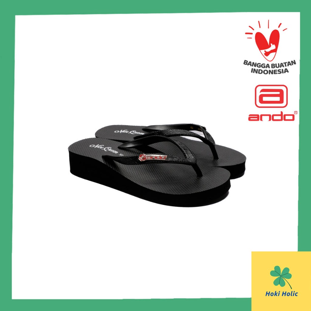 Ando Wedges Nice Queen Original - Sandal Jepit Wanita Wedges Ando