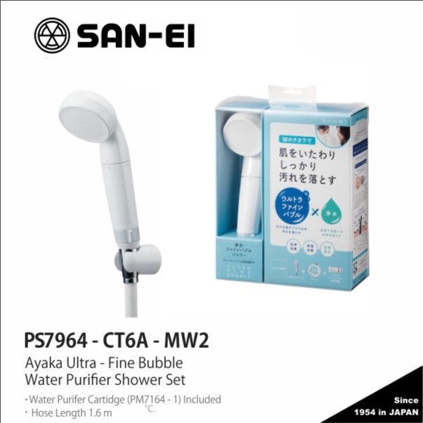 San-Ei Water Purifier Hand Shower Set PS7964-CT6A-MW2 Ultra Fine Bubble