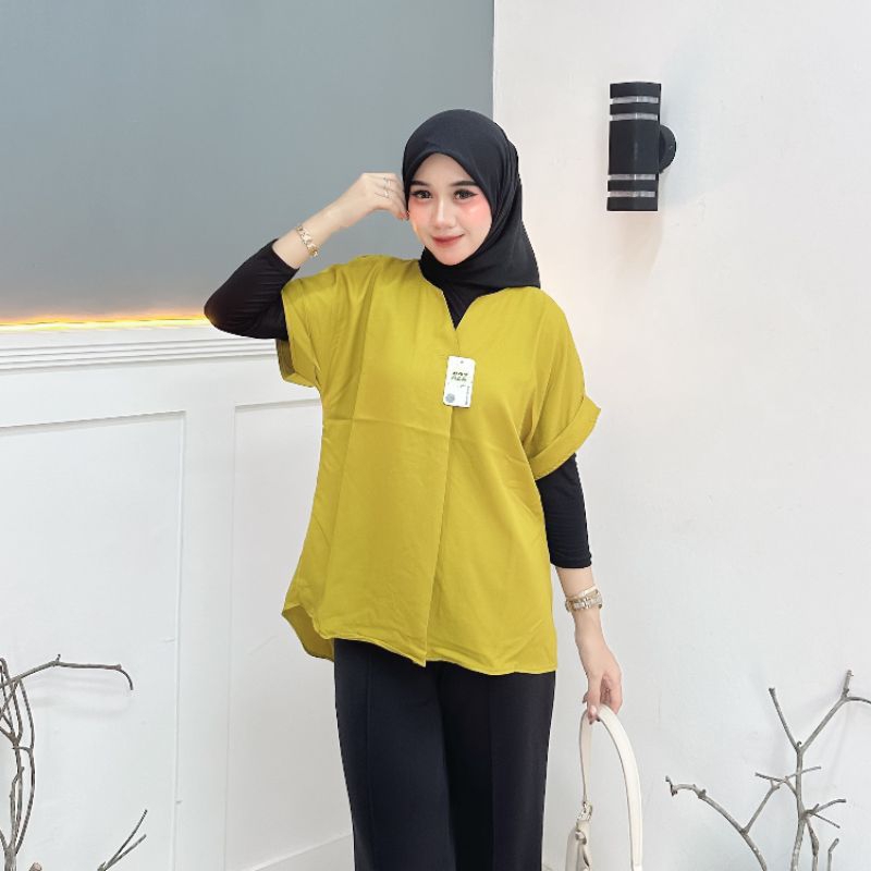 Blouse shakila twill premium.atasan cewek kekinian