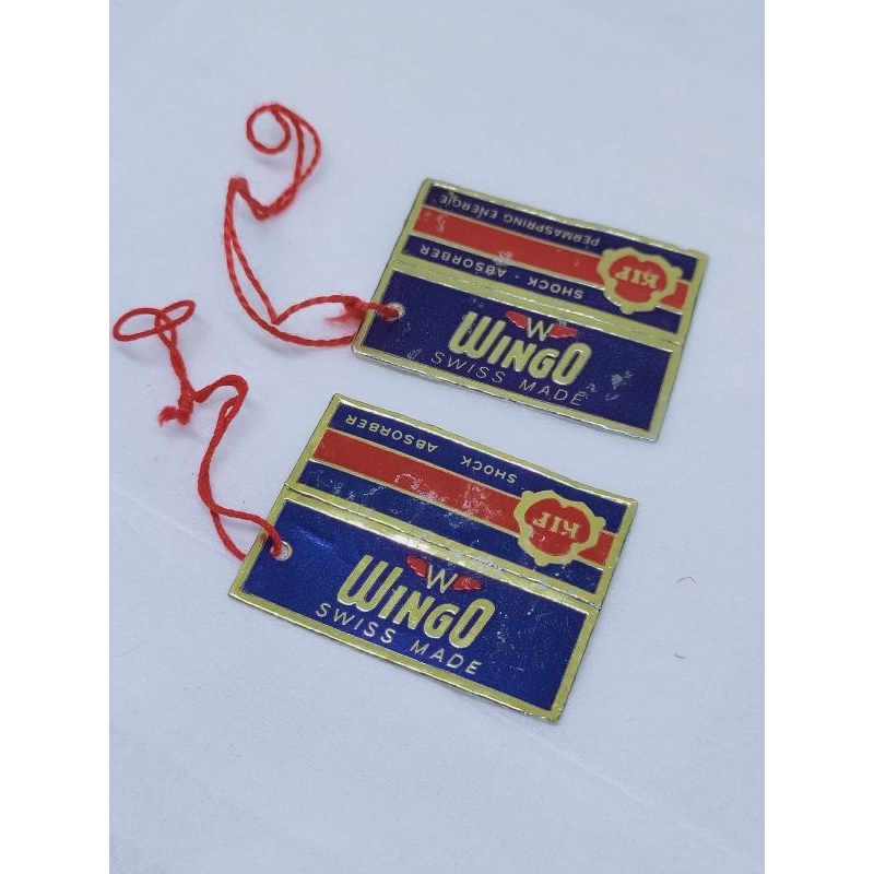 Wingo swiss made hang tag gantungan label merk jam tangan antik wingo vintage part accessories arloj