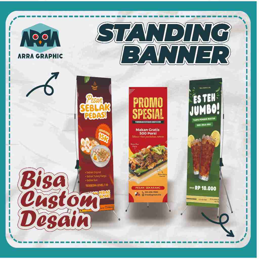 X BANNER / STANDING BANNER /  Y BANNER / BISA CUSTOM DESAIN SENDIRI