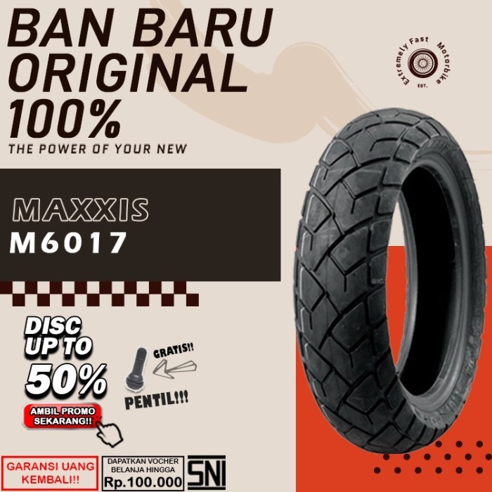 Ban Motor Matic Tubeless Maxxis 6017 Ring 10 Ban Motor Vespa Tubless Depan Belakang Sepasang Ring 11