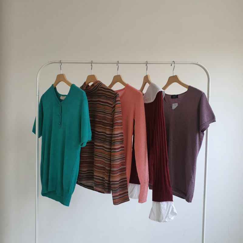 Cardigan Rajut | Knit | Crop Top | MIX | Thrift | Thrift Premium