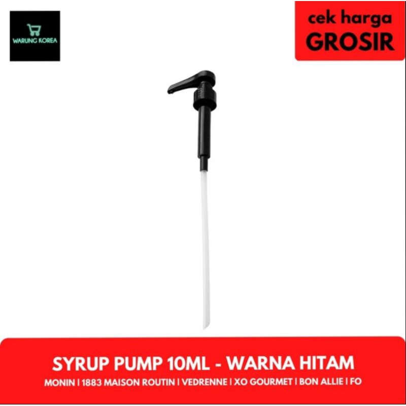 

Syrup Pump 10ml untuk botol:Monin | 1883 Maison Routin | Vedrenne | XO Gourmet | Bon Allie | FO