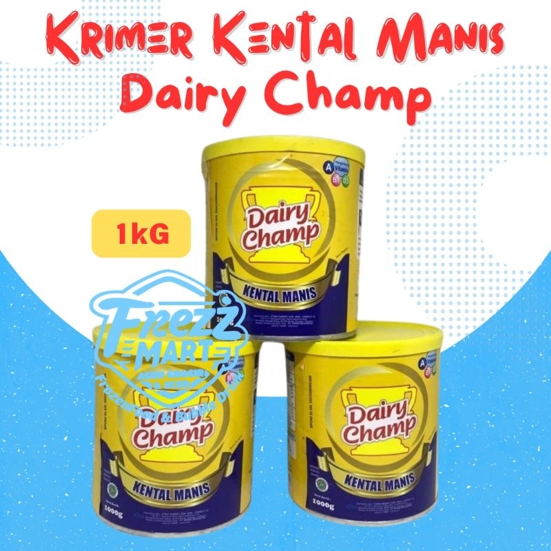 

Susu Dairy Champ 1KG Kaleng Krimer Kental Manis SKM Tin.