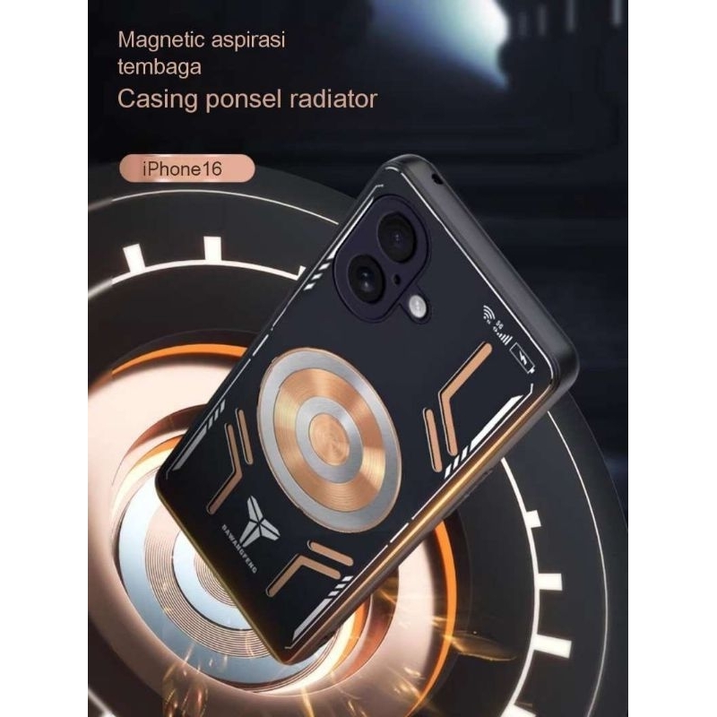 case handphone case hp iphone 16 iphone 16 pro iphone 16 pro max iphone 16 plus 16+ cooling artifat