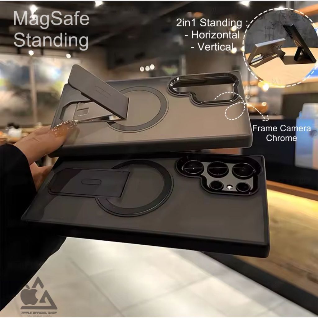 Soft case Premium 2in1 MagSafe Matte Standing Ultra Hybrid ⁠SAM S23 ULTRA SAM S24 Ultra 5G SAM S24 5