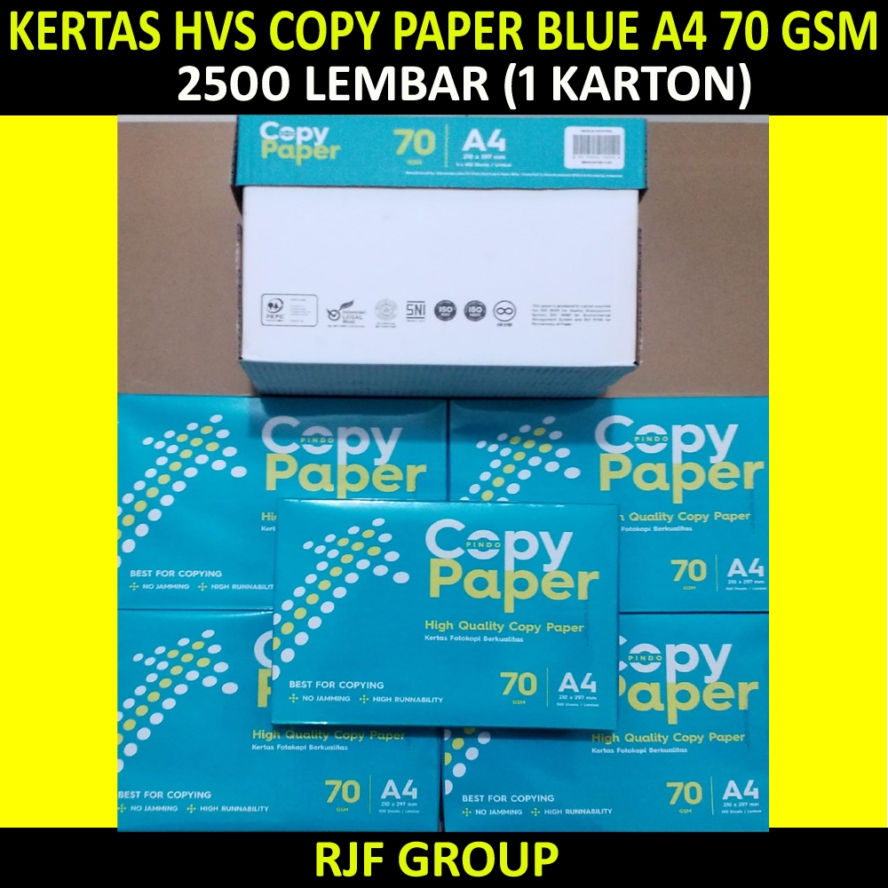 

KERTAS HVS COPY PAPER BLUE A4 70 gsm 2500 LEMBAR (1 KARTON)