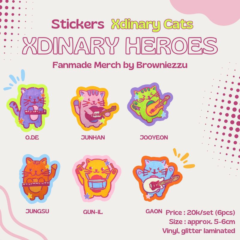 [READY] STICKERS XDINARY HEROES FANMADE MERCH BY BROWNIEZZU