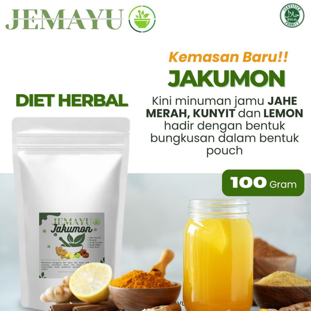 

Jahe Merah Kunyit Lemon Jeruk Nipis Bubuk Murni Gula Aren Instan Jamu Herbal Original 100 gr