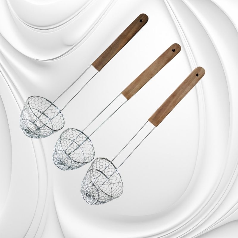 SARINGAN MIE KOCOK / MIE AYAM KAWAT TEBAL GAGANG KAYU