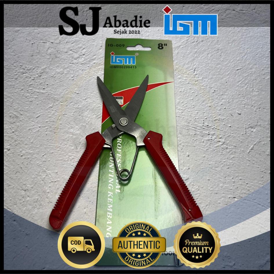 

(1 PC) IGM Gunting Holo Serbaguna Gagang Karet Model Korea 8 Inch Tipe 009 / 027 | SJ ABADIE |