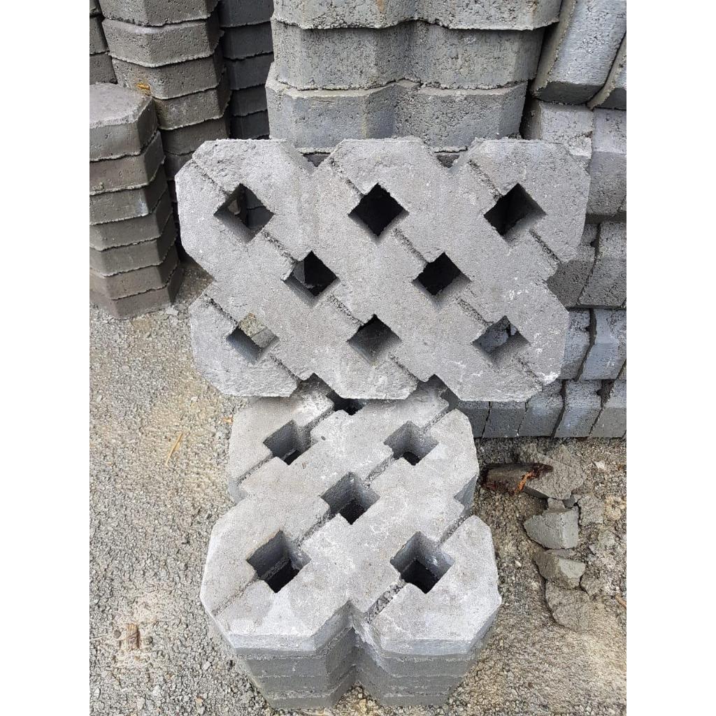 Grass Block Pres Mesin FIBRASI / LOBANG 8, 6CM / Paving Blok / Konblok / Conblcok  / MURAH