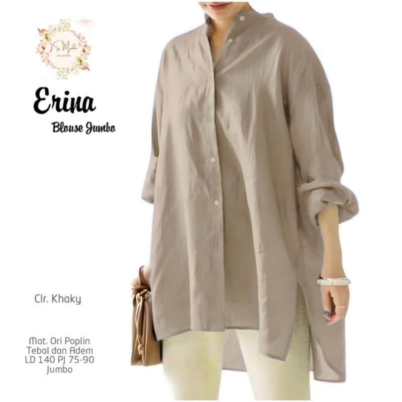 ERINA BLOUSE WANITA JUMBO LD 140CM / TUNIK WANITA JUMBO POLOS LD 140 / ATASAN CEWEK JUMBO LD 140