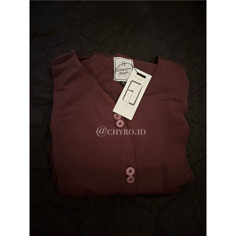 (BACA DESKRIPSI) Prewash Set Jakset Dark Maroon Elmadina