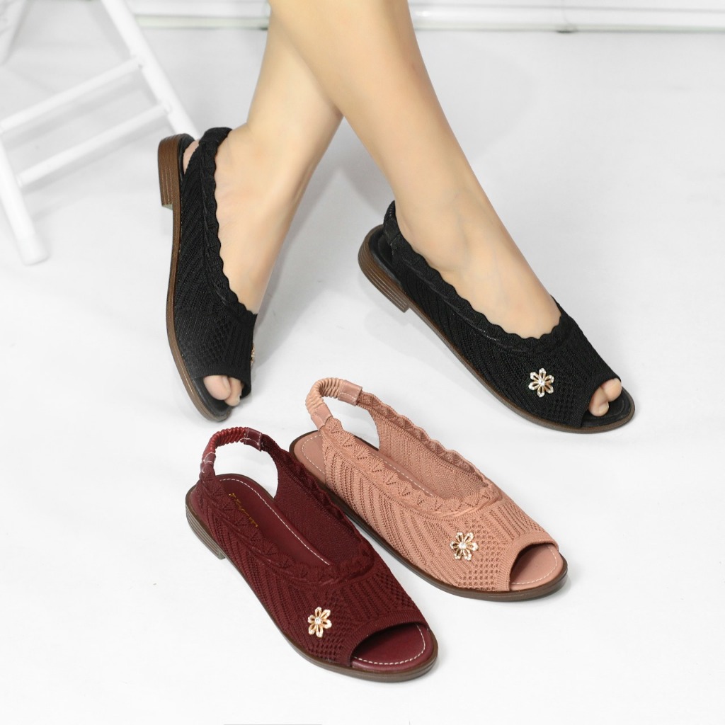 SEPATU SANDAL WANITA RAJUT TALI SENDAL CEWEK MF118