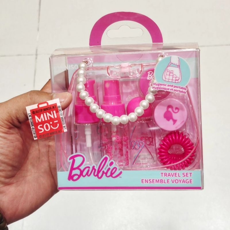 MINISO x BARBIE 🆕 Travel Kit Set in Handbag Shape BARBIE Shining Collection (7pcs)