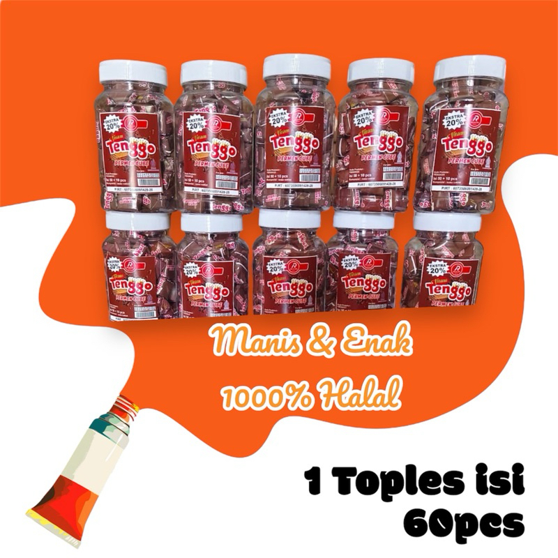 

PERMEN TENGGO CANDY CUBE ISI 60 Pcs Permen / 1 Toples Enak Dan Manisss