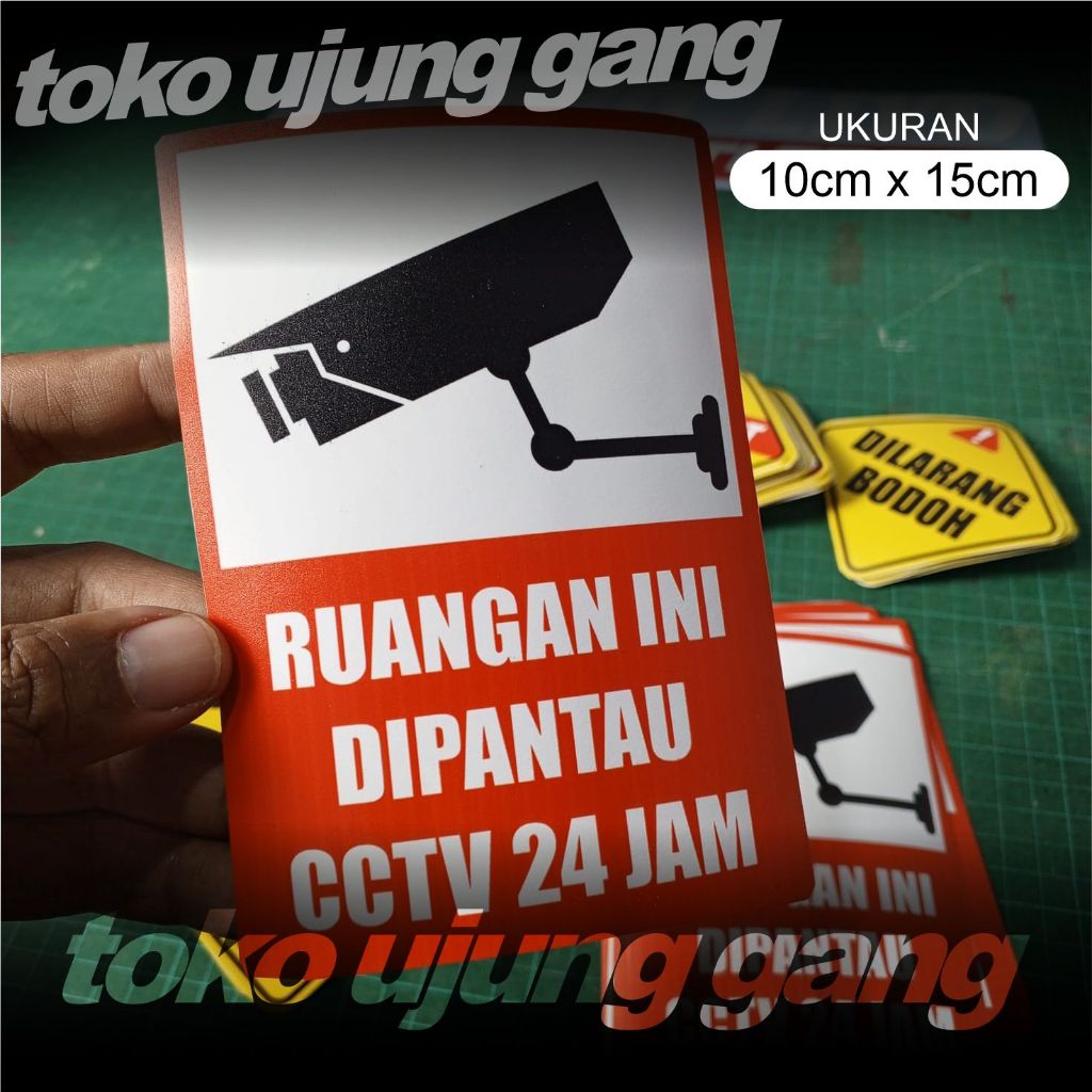 Stiker CCTV dalam pantauan di pantau CCTV