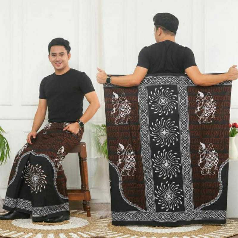 SARUNG BATIK KATUN MOTIF SEMAR/SARUNG BATIK WAYANG/SARUNG BATIK PRIA DEWASA/SARUNG BATIK SANTRI/SARU