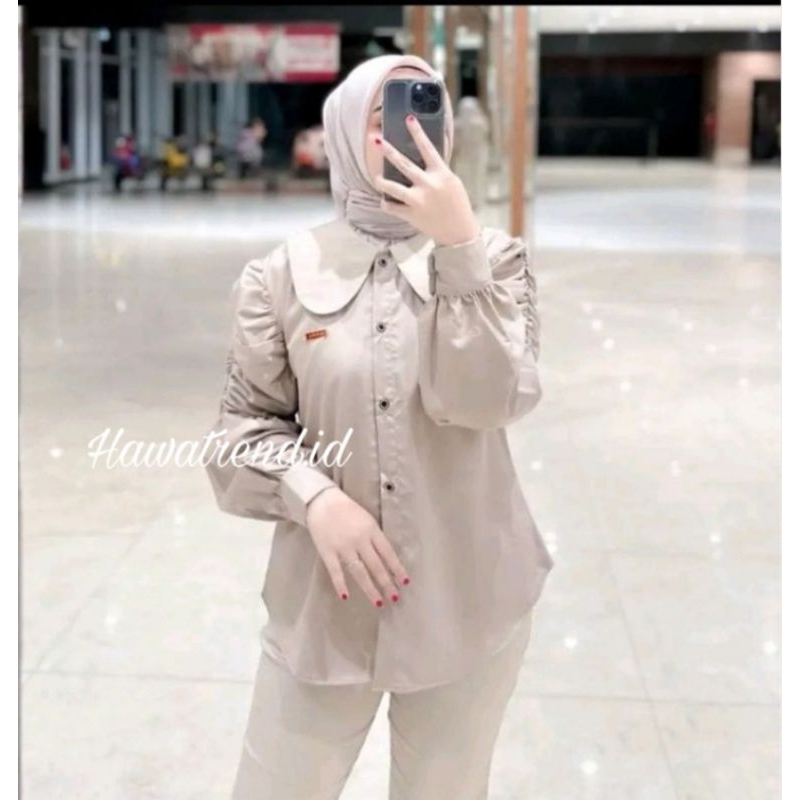 Yola kemeja wanita Atasan polos Toyobo/Atasan katun Toyobo