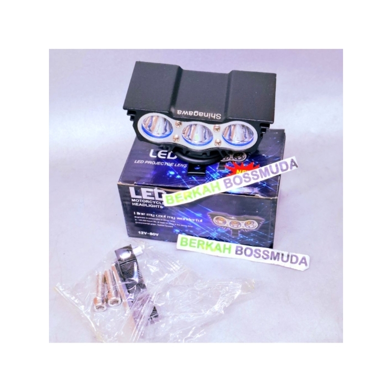 Lampu Tembak 3 mata Terang Bisa Dipasang Semua Motor