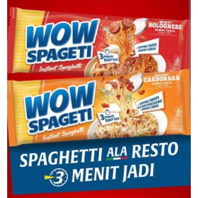 

Wow spageti instant 3menit siap saji