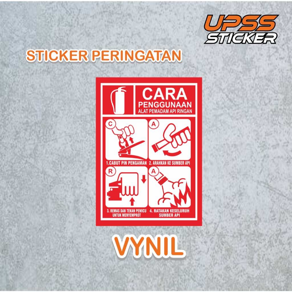 

STICKER RAMBU / PERINGATAN CARA MENGGUNAKAN APAR