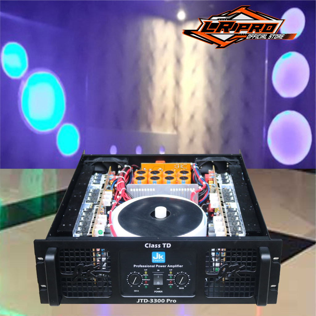 Power Amplifier Class TD Jk coustic JTD 3300 Pro 2x3300 watt