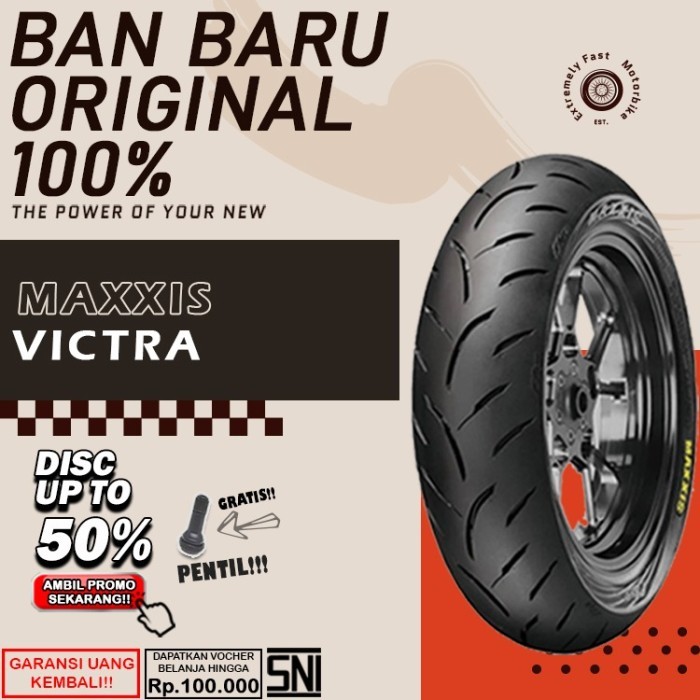 Ban Motor Matic Tubeless Maxxis Victra Ring 14/15 BanMotorVario Scoopy Aerox Tubles Sepasang Ring 14