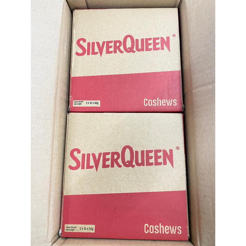 

[PROMO] Silverqueen Milk Chocolate With Cashew | Rice Crispy With Cashew - 55GR (paket usaha)