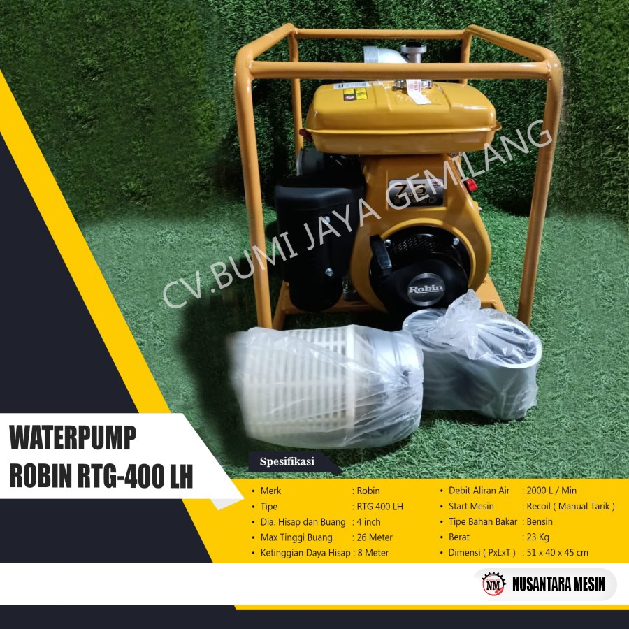 MESIN POMPA AIR SAWAH 4 INCH ROBIN RTG 400 LH