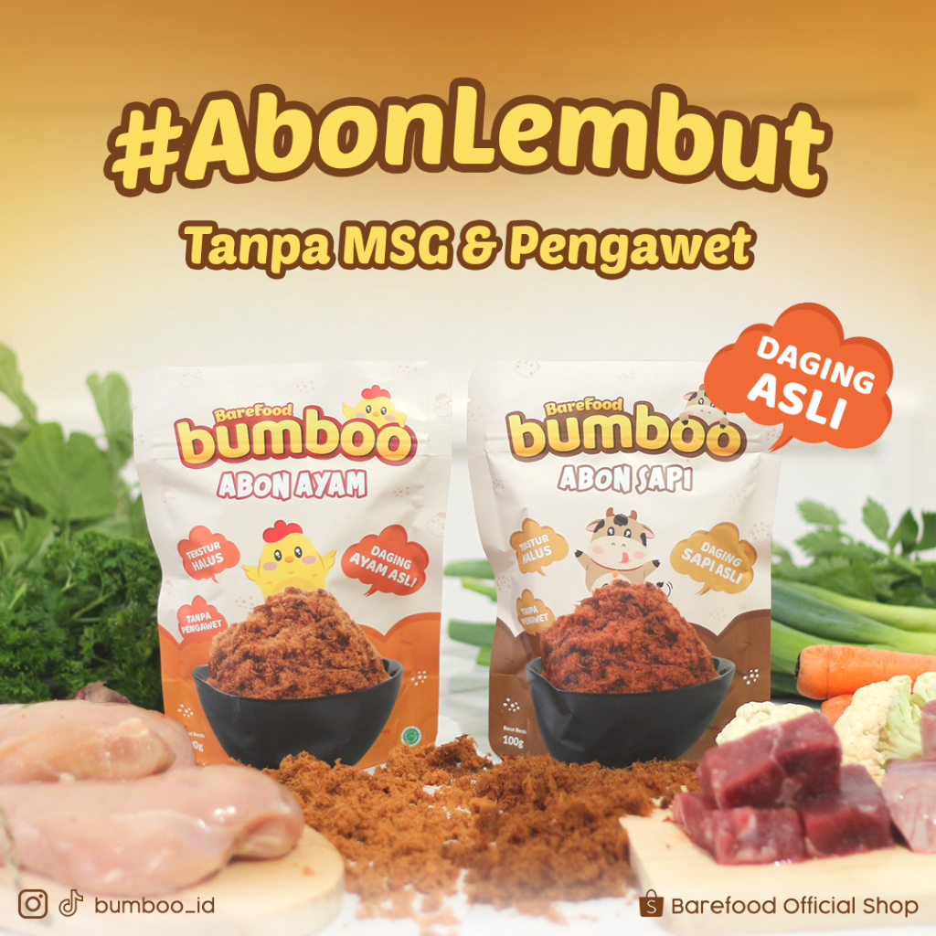 

Abon Bumboo Rasa Ayam / Abon Bumboo Rasa Sapi/ Abon Bumbo Rasa Tuna untuk MPASI /Abon Enak Bergisi untuk MPASI enak untuk makan Bayi dan Balita