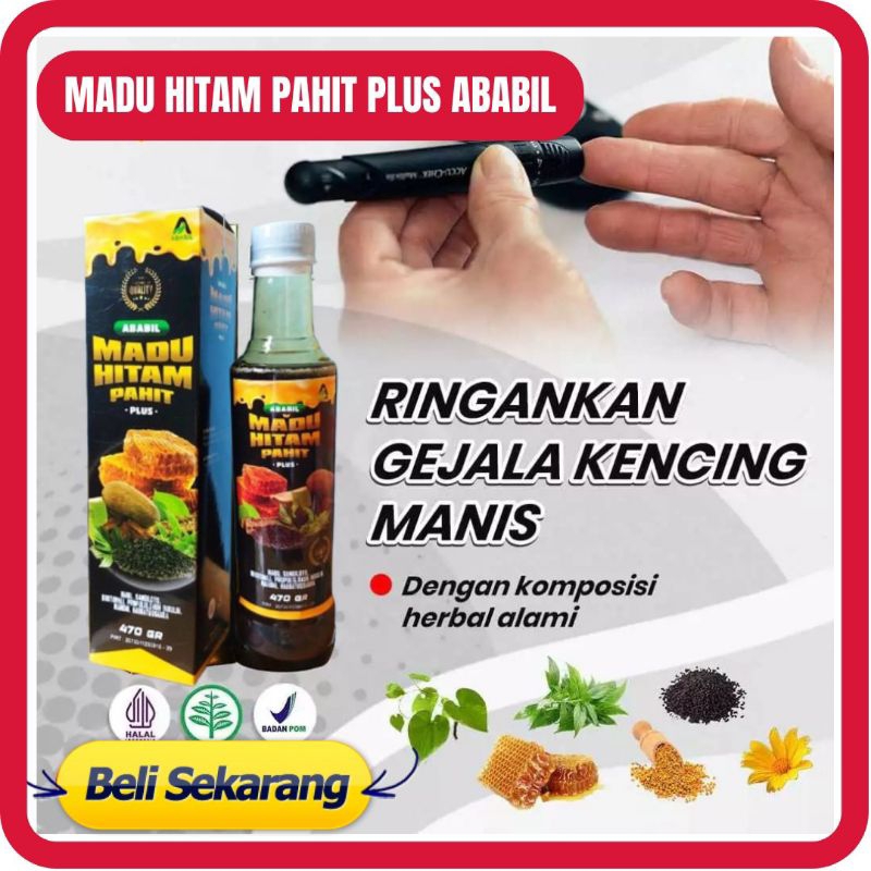 

[BISA COD] MADU HITAM PAHIT PLUS ABABIL 470 GR - MADU HITAM PAHIT ABABIL MADU PAHIT ABABIL ATASI DIABETES KENCING MANIS DAN KOLESTEROL